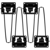 hotx【DT】 4Pcs Table Legs Metal Folding Feet Hairpin 21x7.3x1.7cm