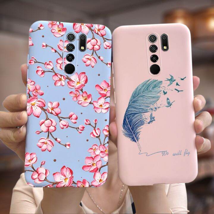 Animais bonitos dos desenhos animados pintados Slim Matte Cover para Xiaomi  Redmi 9 T 5G, Shell