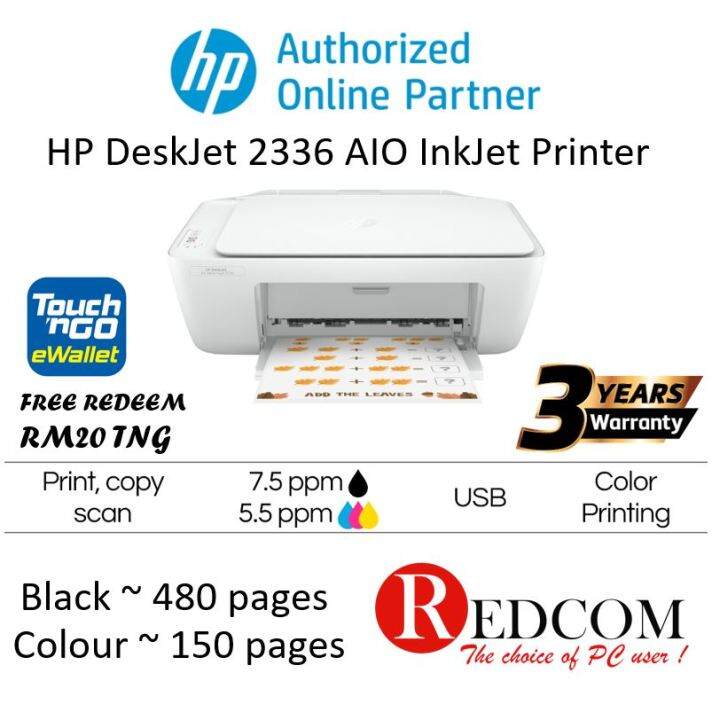 HP DeskJet 2336 AIO 3 in 1 inkjet Printer - 3 YEARS ON-SITE WARRANTY ...