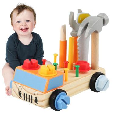 ม้านั่งของเล่นก่อสร้างไม้กล่องเครื่องมือสำหรับเด็กอายุ3 4 5ขวบของขวัญคริสต์มาสวันเกิดของเล่นฝึกประสาทสัมผัสเรียนรู้แบบ Montessori สำหรับเด็ก