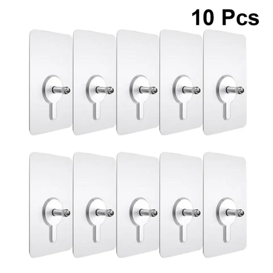 10pcs Strong Adhesive Seamless Sticky Wall Hook Nail Mounting Rack