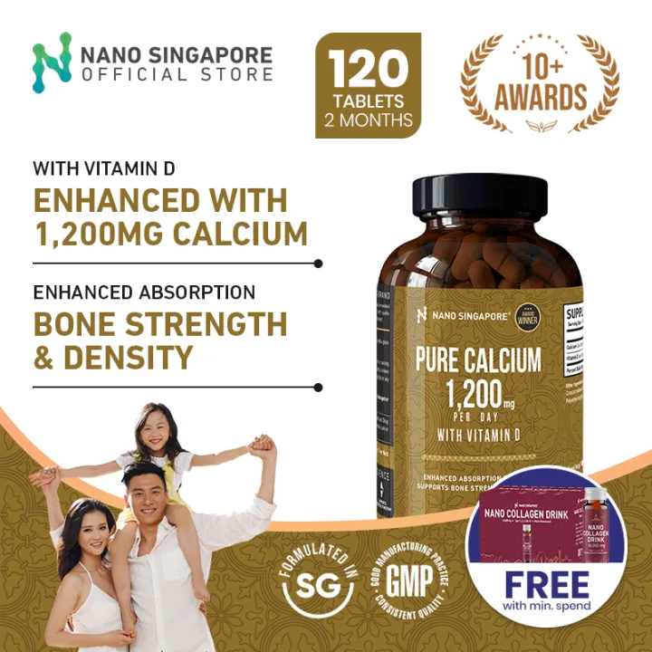 Calcium Supplement [120 tablets] Pure Calcium 1200mg with Vitamin D - max Calcium + Vitamin D3 for Bone Health