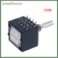 JointFlowers 1PC Potentiometer 250K LOG ALPS AUDIO AMP การควบคุมระดับเสียงหม้อสเตอริโอ W loudness