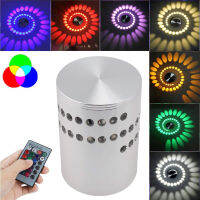 LED Spiral Hole Wall Light Multiple Colors With RGB Remote Control Suitable For Hall K Bar Home Decoration Art Wall Lamp