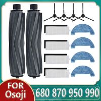 Osoji 680 870 950 990หุ่นยนต์ดูดฝุ่นลูกกลิ้งแปรงด้านข้างหลักตัวกรอง HEPA อะไหล่ผ้าซับ