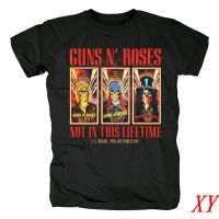 เสื้อยืดคอกลมเสื้อยืดแขนสั้น ผ้าฝ้าย พิมพ์ลาย Xy GunsnRoses Guns And Roses Hard Core Rock Gnr สําหรับผู้ชา S-5XL