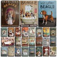 Tanlinxin Beagle สุนัขโลหะดีบุกป้ายแผ่น Retro Art สำหรับตกแต่งบ้านห้องน้ำห้องครัว Sweet Home Shop Pet Shop Farmhouse ตกแต่งห้อง