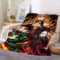 Demon Slayer series Cartoon blanket Flannel Blanket Super Soft Fleece Throw Blankets for Bedroom Couch Sofa Gift For Boy Girl