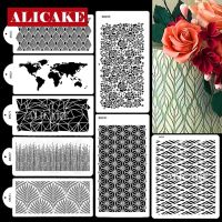 Cake Stencil Leaf Shape Pattern Wedding Cake Decorating Lace Fondant Cake Boder Stencils Template Drawing Mold Pastry Tools