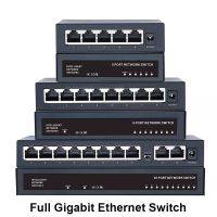 ▥ Mini Gigabit Switch 5/8/10Port Ethernet Network Switch Plug and Play 1000 Mbps Fast RJ45 Switcher LAN Switching Hub Adapter