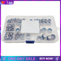 170 Pcs 304สแตนเลสสตีลหกเหลี่ยม Self-Locking Nut ชุด M3 M5 M6 M8 M10 M12 Nuts Assortment ชุดแบบพกพาชิ้นส่วน