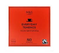 Marks &amp; Spencer Everyday Tea Bags มาร์ค แอนด์ สเปนเซอร์ เอเวอรี่เดย์ ชาสำเร็จรูป (นำเข้าจากอังกฤษ) 80 Teabags.