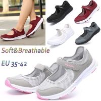 Plus Size Summer Women Casual Shoes Mesh Breathable Fitness Shoes Walking Sneakers(Black,Red,Dark Gray,Light Gray,White)