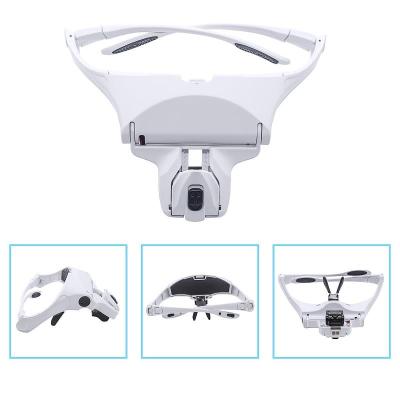 LED Head Light Magnifier microblading eyelash headlight with a magnifying glass tattoo lash tools supplies