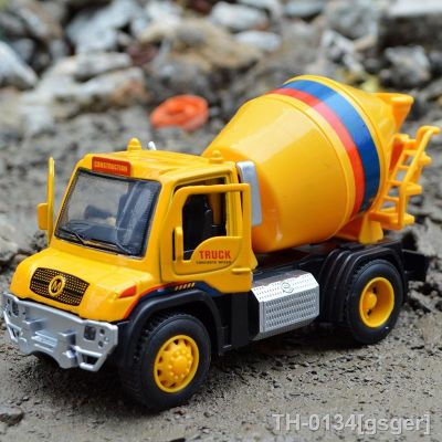 ♣❀❒ 1: 32 volta liga caminhão escavadeira misturador basculante luzes da porta som crianças brinquedo modelo de carro brinquedos do miúdo menino grupo jogo