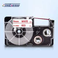 InkExpress Tape For CASIO XR-9WER XR 9WER 9mm Label Tape Red on White Printer Ribbon For CASIO Label Maker KL-100 KL-120