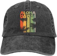 Best Selling Vintage Hawaii Graphic Hats for Men Women Vintage Baseball Cap Beach Dad Sun Hat Black