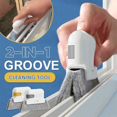 ✴ 2-in-1 Groove Cleaning Tool Creative Window Groove Cleaning Cloth Window Cleaning Brush Windows Slot Cleaner Brush
