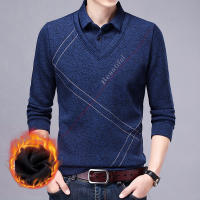 100 Cotton Polo Shirt for Men Long Sleeve Wine Red Winter Thick Shirt Beautiful Letter Printed Korean Warm Male Polo Shirt