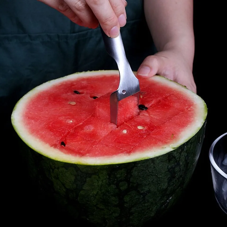 1pcs 2 In 1 Portable Watermelon Fork Slicer Multi-purpose