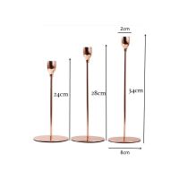3Pcs/ Set European Metal Candle Holder INS Wedding Table Candle Stand Simple Candle Stand Exquisite Candlestick Christmas Table