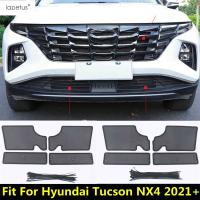 “{》} ตาข่ายดักแมลงตรงกลางรถ Kisi-Kisi Depan ตาข่ายดักฝุ่นสำหรับ Hyundai Tucson NX4อุปกรณ์เสริมภายนอกขนาด2021 2023