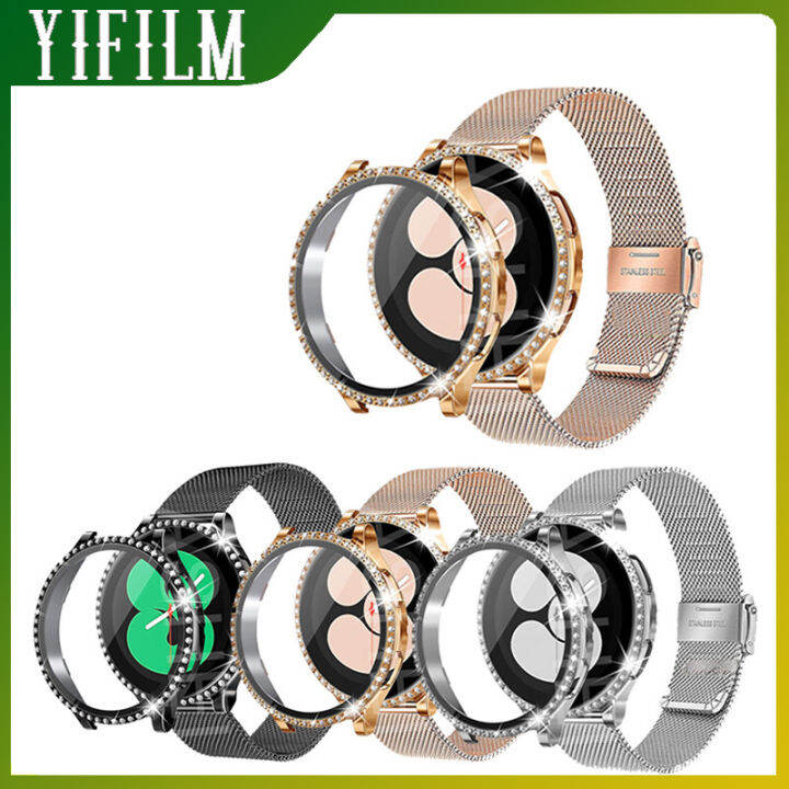 For Samsung Galaxy Watch 4 5 Band + Case 40mm 44mm Mesh Loop Stainless