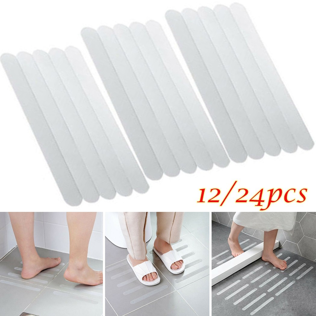 12/24pcs Anti Slip Grip Strips Non-Slip Safety Flooring Bath Tub Shower Stickers 