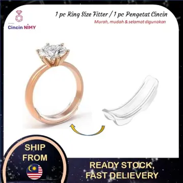 Invisible Ring Size Adjuster for Loose Rings Ring Adjuster Ring Fitter Ring  Sizer Pengetat Cincin Ring Snuggies Ring Clip Adjuster 环调节器