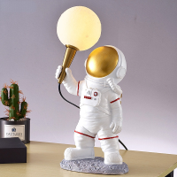 Nordic Astronaut Table Lamp Bedroom Cartoon Table Lighs Kids Room Resin moon Lamp Creative Astronaut Boy Gift Decoration Lamp