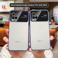 เคส4G Y32 Y33t Y33s Y21t สำหรับ Y21A Vivo Y21,เคสแฟชั่นแบบบางเบาใสดูหรูหราไฟฟ้าป้องกันกล้องมองหลังหน้าต่างขนาดใหญ่เคสโทรศัพท์ TPU แบบนิ่มสำหรับ Y21e 2021/Y21s/Y33S/Y33T