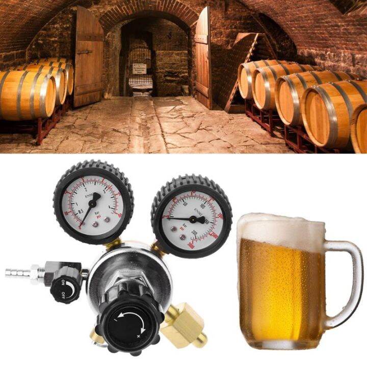 CO2 Regulator Keg Beer Regulator with Pressure Relief Valve for Gas 0
