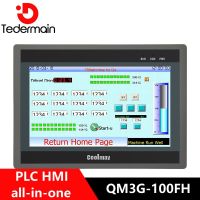 Vejl90daztg Coolmay 10.1 Inci HMI PLC Layar Sentuh QM3G-100FH ดิจิตอล Logika หยาง Dapat Diprogram Mesin All-In-One 30 Output I