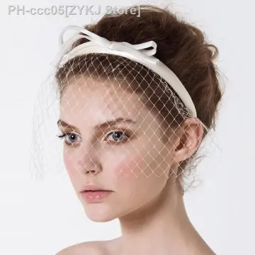 TOPQUEEN VA11 Wedding Blusher Veil Bridal Birdcage Veil