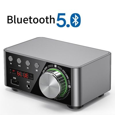 มินิเสียง HiFi Bluetooth 5.0 HiFi เครื่องขยายเสียง Class D Tpa3116แอมป์ดิจิทัลการ์ดเสียงยูเอสบี AUX 50W * 2บ้านเสียงแผงควบคุม
