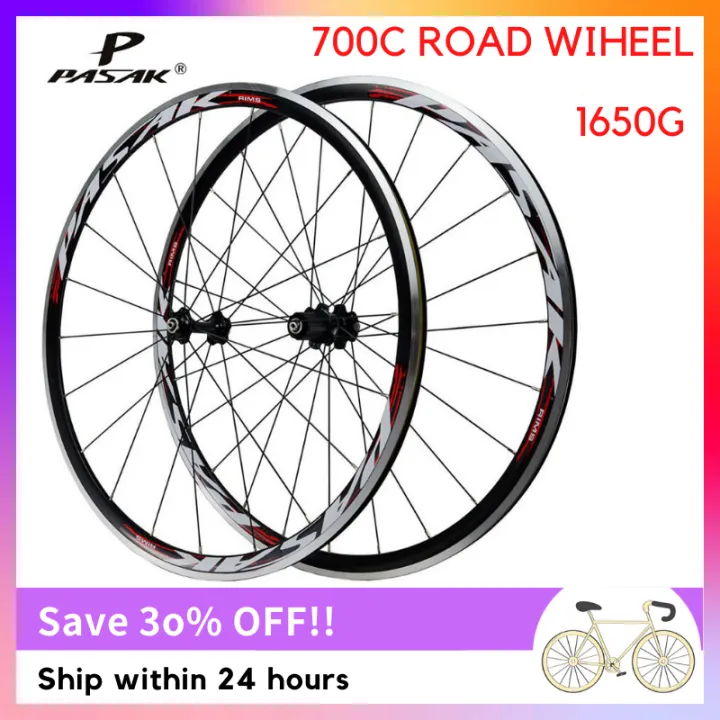 Pasak Road Bike Wheel 700C Wheelset 20h 24h Sealed Bearing Hub Ultralight Aluminium Alloy Double