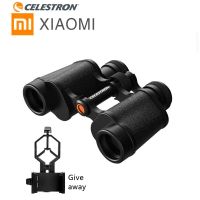 Celestron กล้องส่องทางไกลสีดำกันน้ำ8X30,กล้องส่องทางไกลพับได้กลางแจ้งมีแสงน้อยดูนกล่าสัตว์เดินทาง