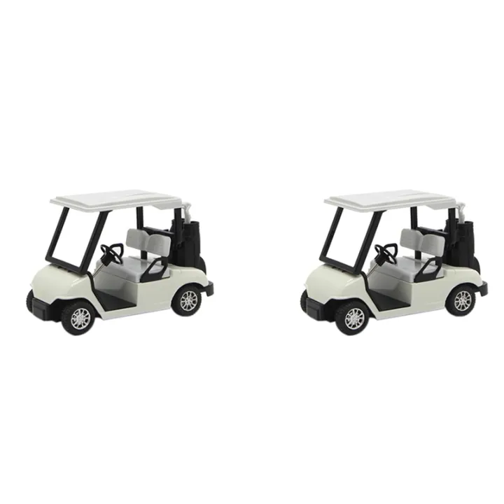 2X Toy Golf Cart Golf Alloy Mini Model Golf Cart Super Pull Back