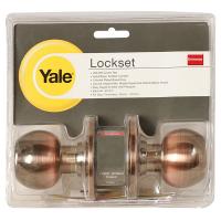 จัดส่งด่วน! ลูกบิดทั่วไป YALE KN-VCA5227US11 หัวกลม สีทองแดงรมดำ YALE KN-VCA5227US11 ANTIQUE COPPER ENTRANCE KNOB มืออาชีพเรื่องประตู ประตูราคาถูก พร้อมเก็บเงินปลายทาง