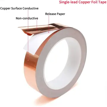 Conductive Copper Adhesive Foil Tape 3/5/6/8/10mm Double Sided Conduct Copper  Foil Tapes Length 20M Conductive Tape