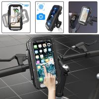 ◘ Bicycle Phone Holder Motorcycle Rearview Mirror Mobile Phone Holder Bike Mount Cycling Waterproof Bag Phone Case Touch Screen