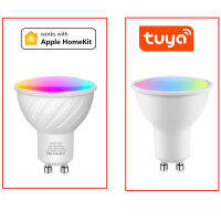 Homekit GU10 WiFi สมาร์ท LED สปอตไลหลอดไฟ RGBCW สำหรับ Apple บ้าน MFI ได้รับการรับรอง A Lexa บ้าน,Tuya ชีวิตสมาร์ทหลอดไฟ LED