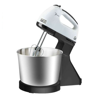 QCY Stand Mixer Stainless Steel Bowl 7-speed Kitchen Food Blender Cream Egg Whisk Cake Dough Kneader Bread Maker