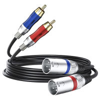 Xlr คู่3-Pin ชายกับ Rca ตัวผู้คู่สายออดิโอ Xlr คู่กับสายเชื่อมต่อสายแพทช์ปลั๊ก Rca คู่