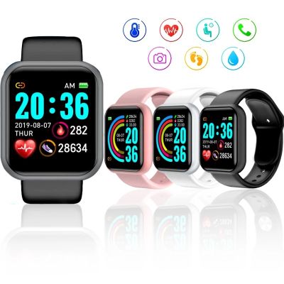 ☒❖ D20 Pro Smart Watch Y68 Bluetooth Fitness Tracker Sports Watch Heart Rate Monitor Blood Pressure Smart Bracelet for Android IOS