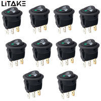 12V Rocker Switch 3 Pin Car Auto Boat LED Light Lamp On-Off Push Button Rocker Toggle Switch KCD2 Pack Of 10