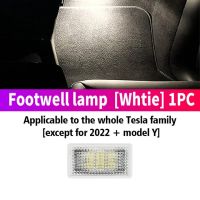 โคมไฟที่วางเท้า Led สำหรับรถ Tesla รุ่น3 Y X S ชุดโคมไฟสี Rgb โคมไฟต้อนรับที่ประตูท้ายรถชุดไฟตัดหมอกตกแต่งภายใน