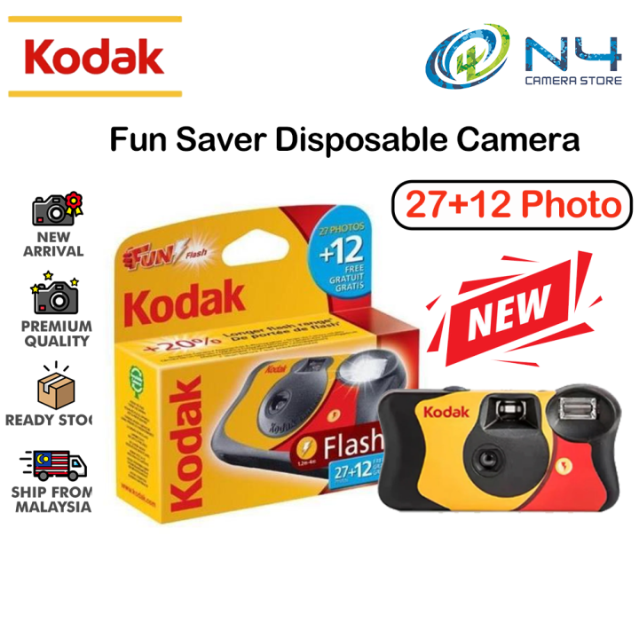 Kodak Fun Saver Disposable Camera 27 sheets with flashing light Kodak