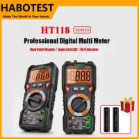 【จัดส่งที่รวดเร็ว】habotest HT118A/HT118Cของแท้ ดิจิทัลมัลติมิเตอร์รุ่น เครื่องวัด มัลติมิเตอร์ กระเเสไฟ AC/DC มัลติมิเตอร์แบบดิจิทัลช่วงอัตโนมัติ 6000 นับ True RMS ความต้านทานกระแสแรงด