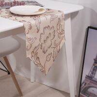 Newest Luxury Grey Color European Jacquard Table Runner Home Decorative Cabinet Piano Cover